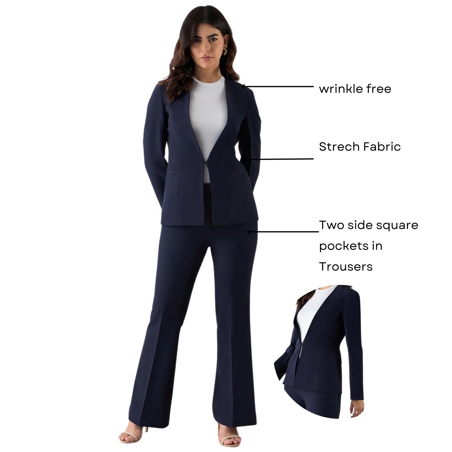Women Single-Breasted Two-Piece Suit