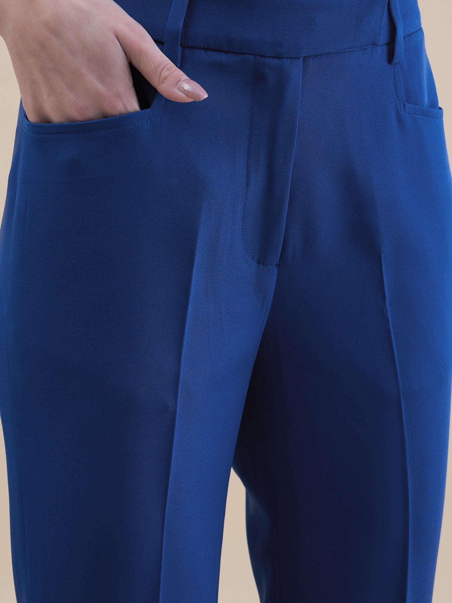 Women Lapel Collar Fitted Waistcoat And Trousers