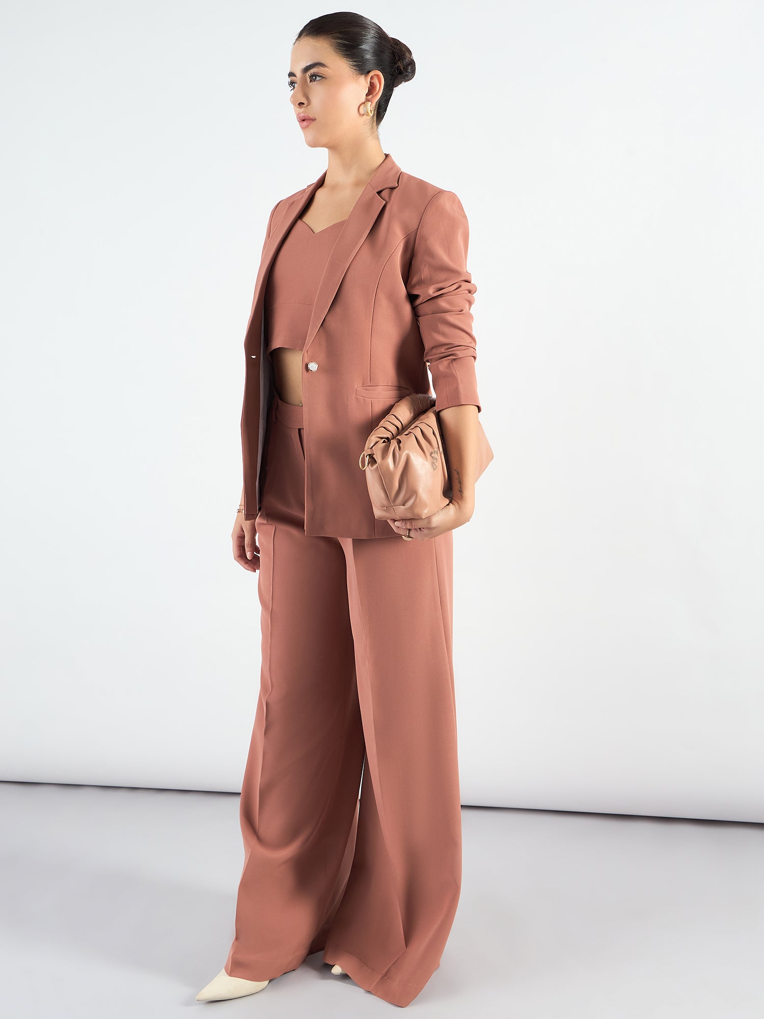 Women Tailored-Fit Single-Breasted Three-Piece Suits