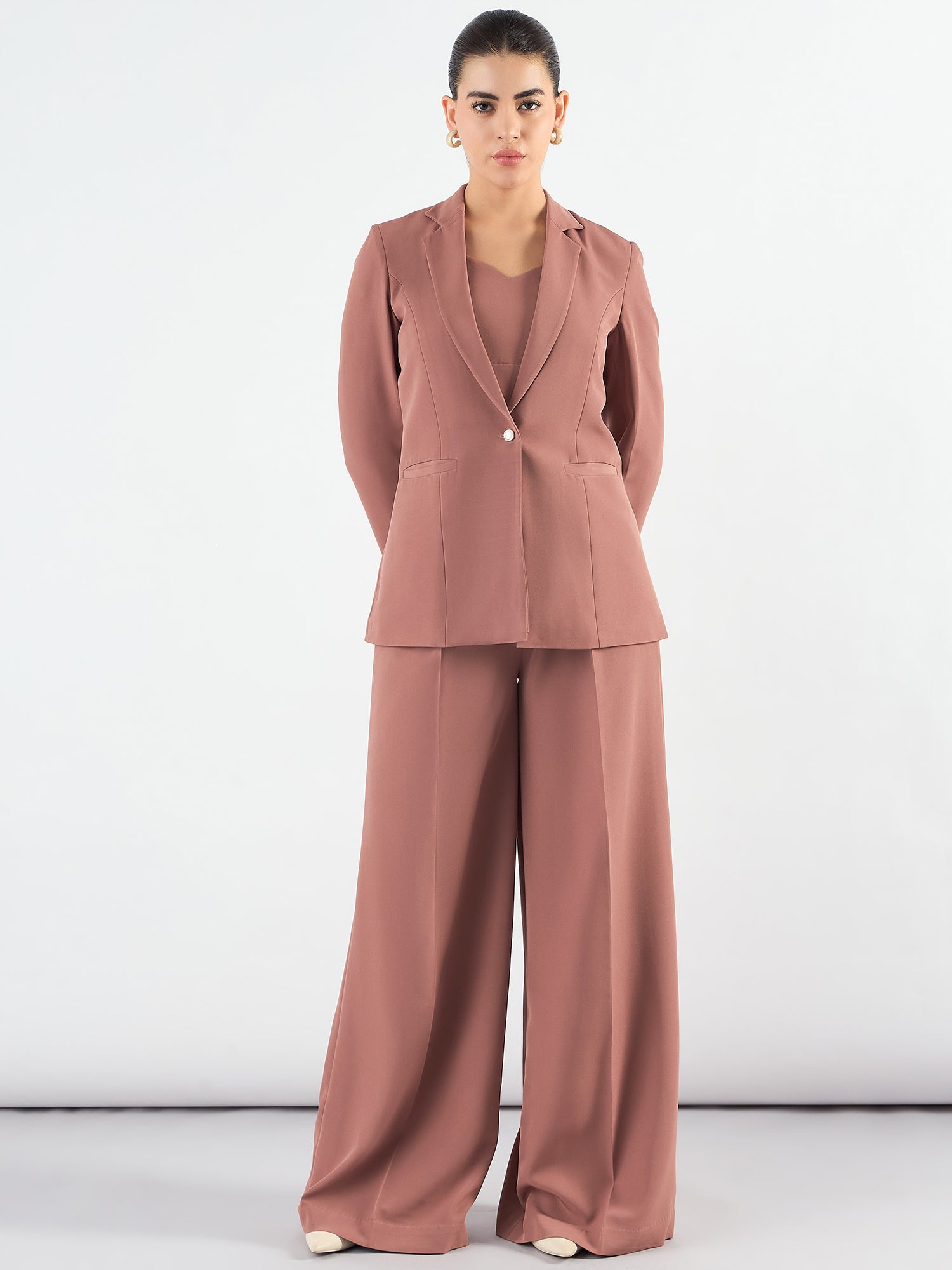 Women Tailored-Fit Single-Breasted Three-Piece Suits