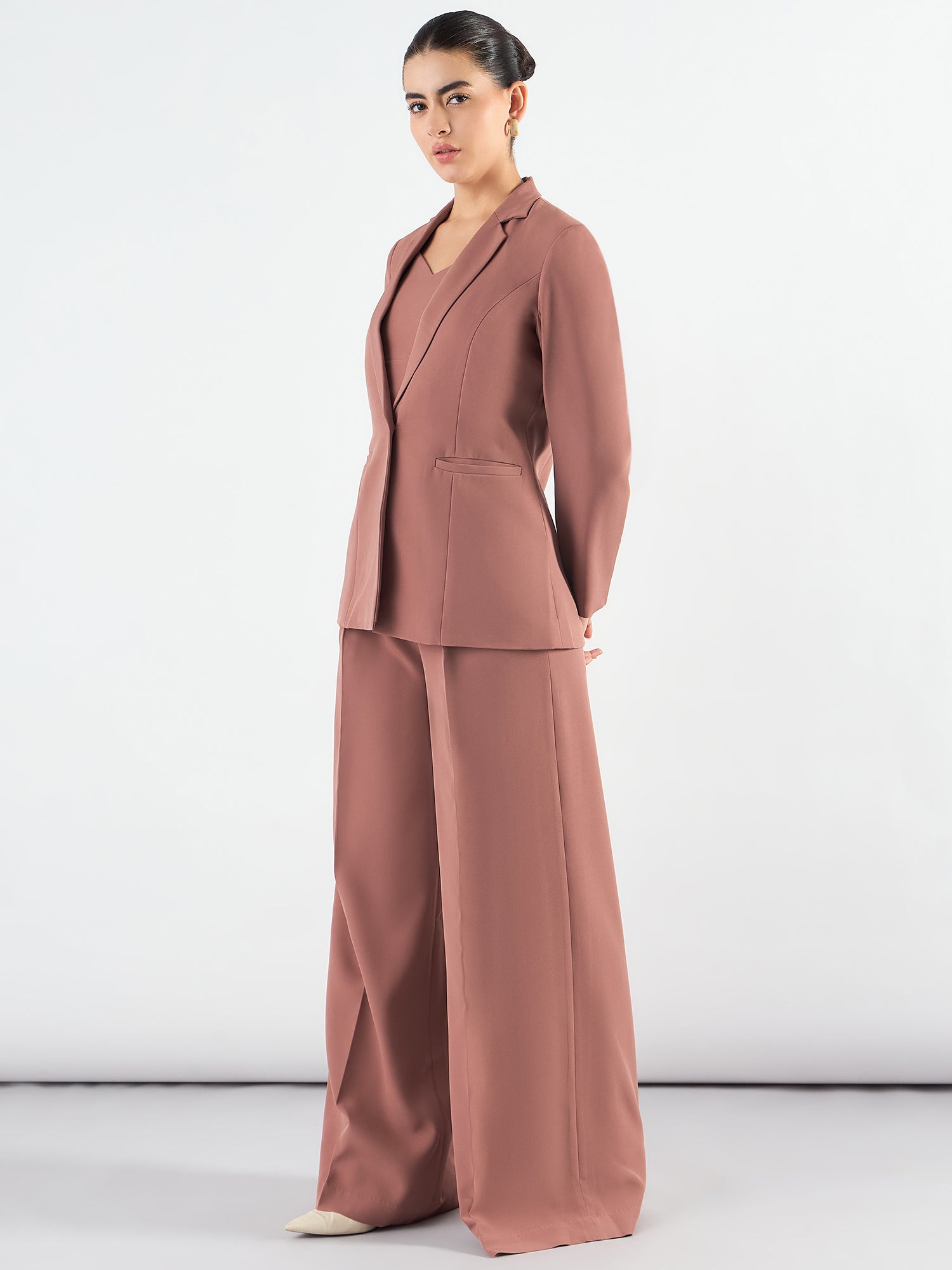 Women Tailored-Fit Single-Breasted Three-Piece Suits
