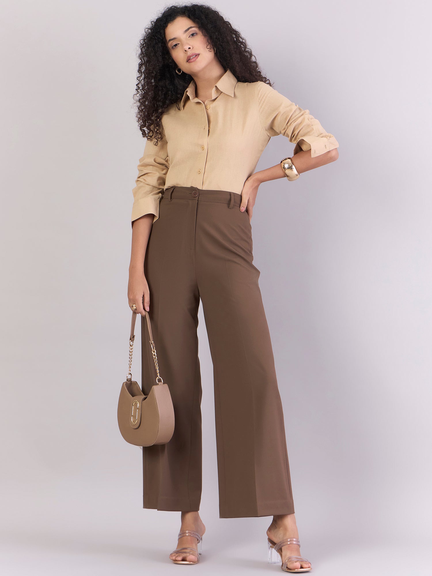 Beige Lightweight Pure-Cotton Relax-Fit Shirt