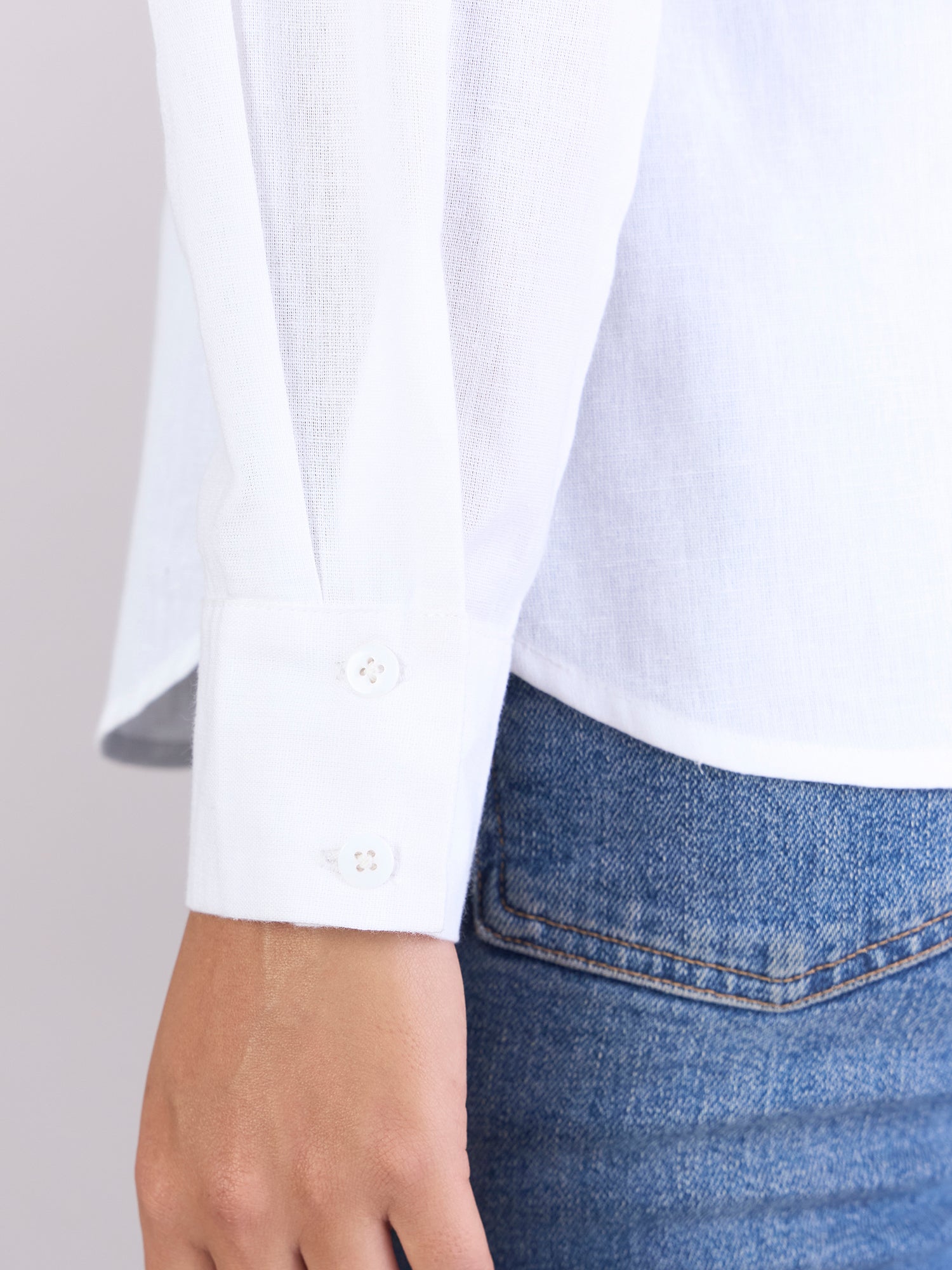 White Lightweight Pure-Cotton Relax-Fit Shirt