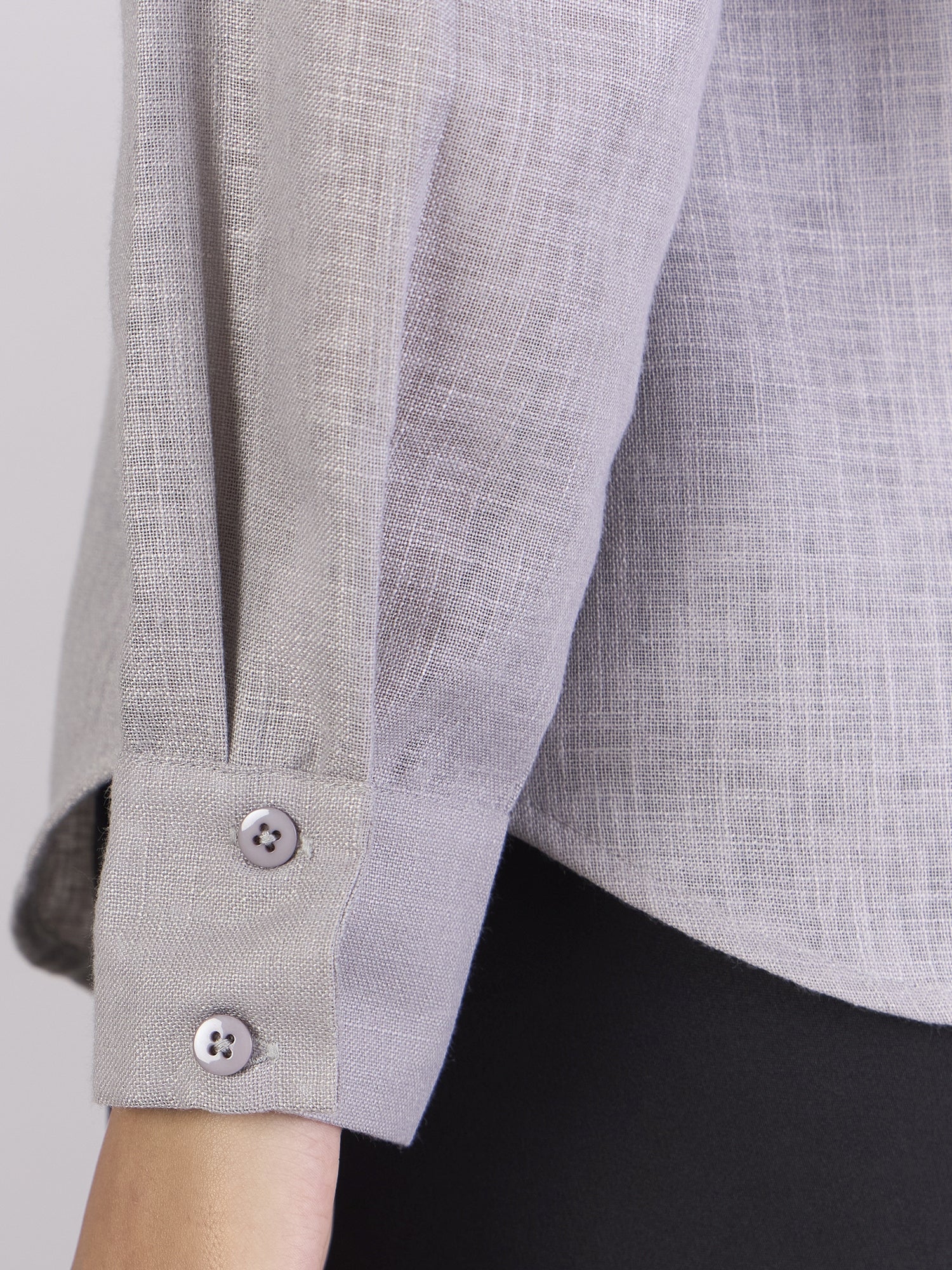 Grey Lightweight Button-Up Soft Textured Shirt