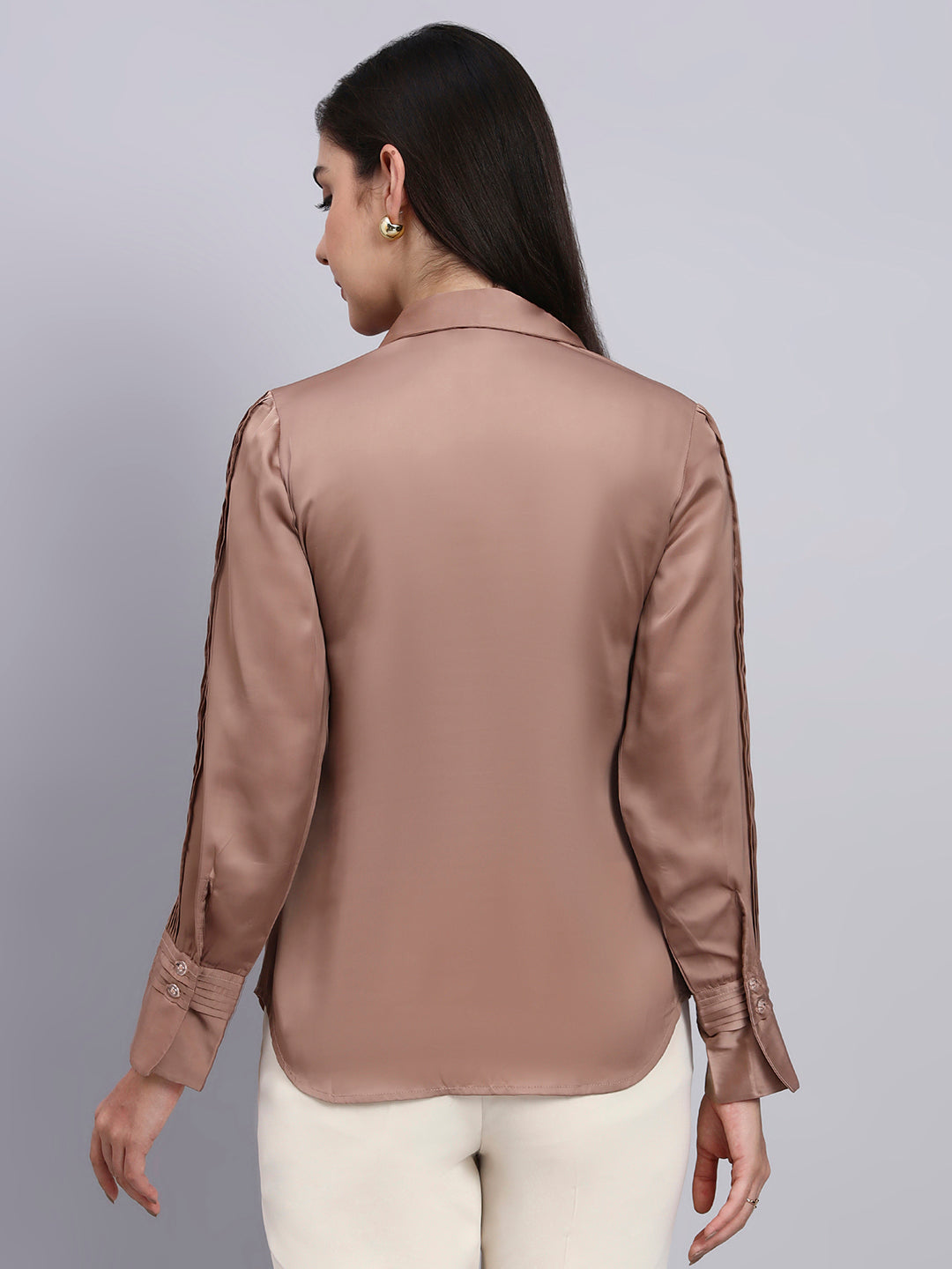 Women Modern Pintuck Detailing Full Sleeve Shirt