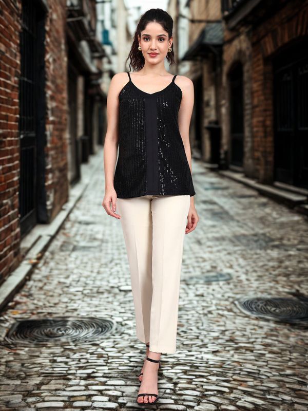 Black Sequence Camisole