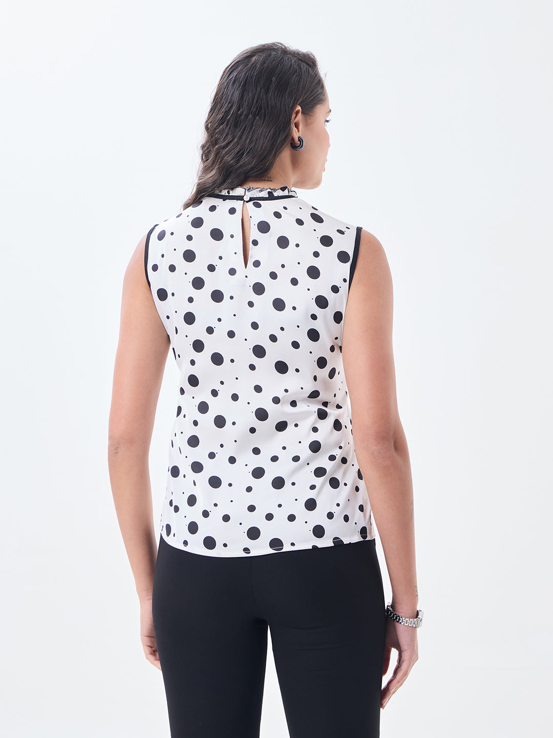 Women White Printed Tops
