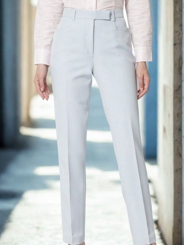 Women Mid-Rise Tailored Fit Easy Wash Formal Trousers