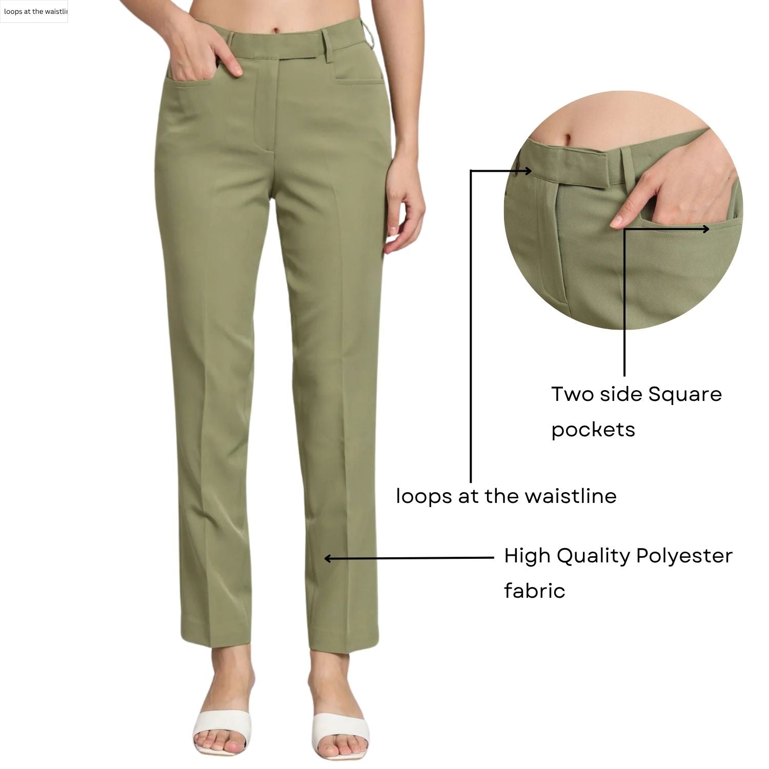 Women Original Mid-Rise Easy Wash Trousers