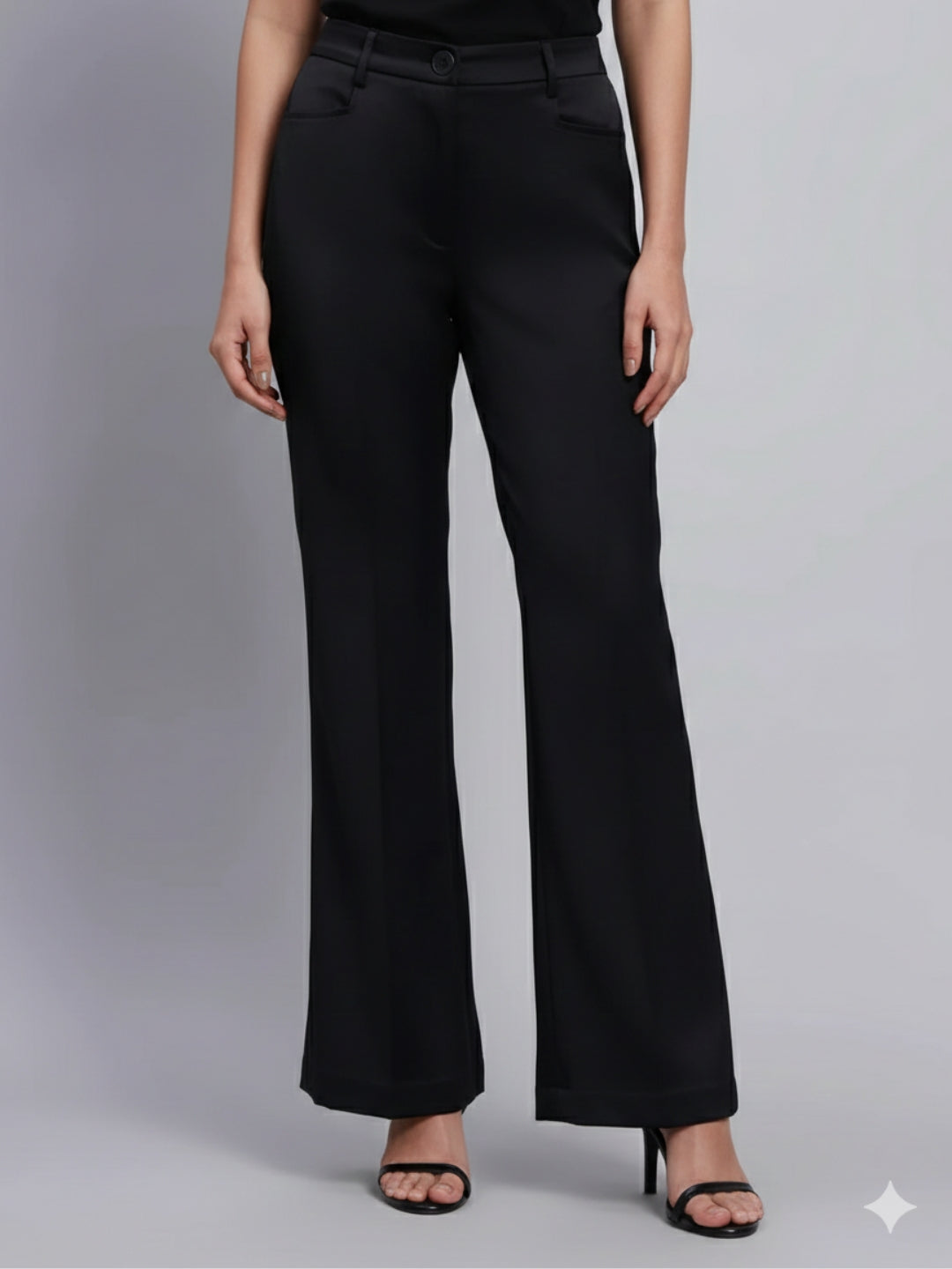 Women Black High-Rise Trouser