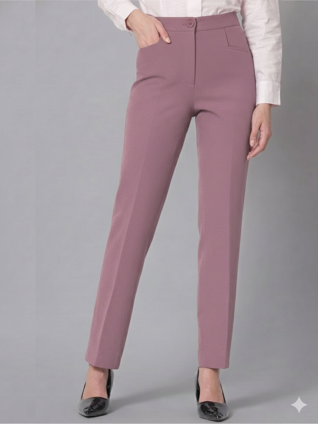 Women Pink Mid-Rise Trouser