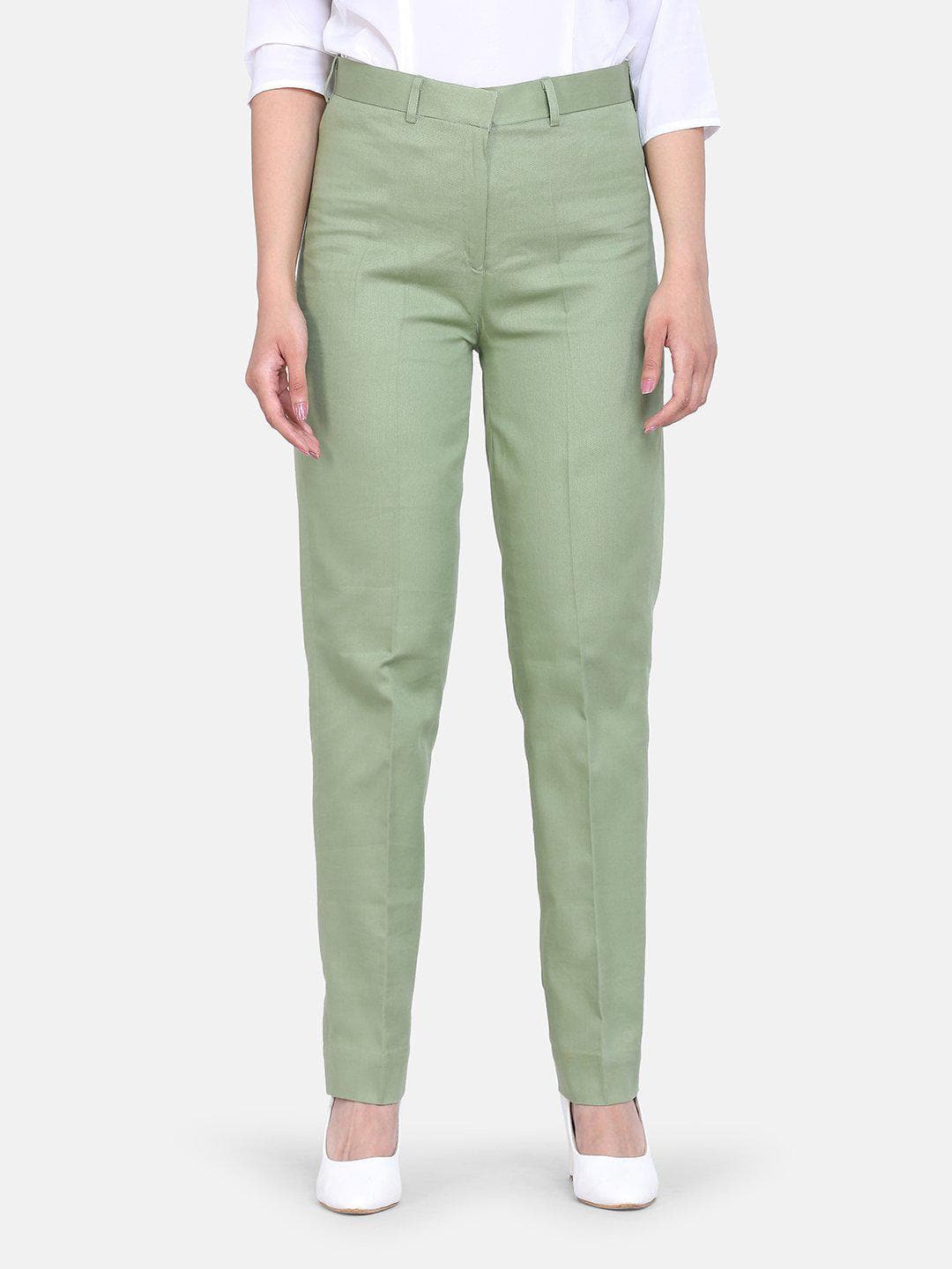 Sage Green Cotton Trouser