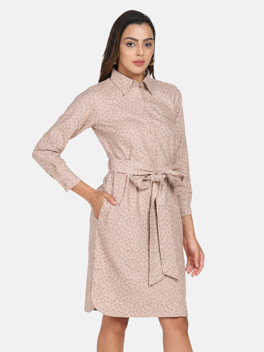 Beige Shirt Gown