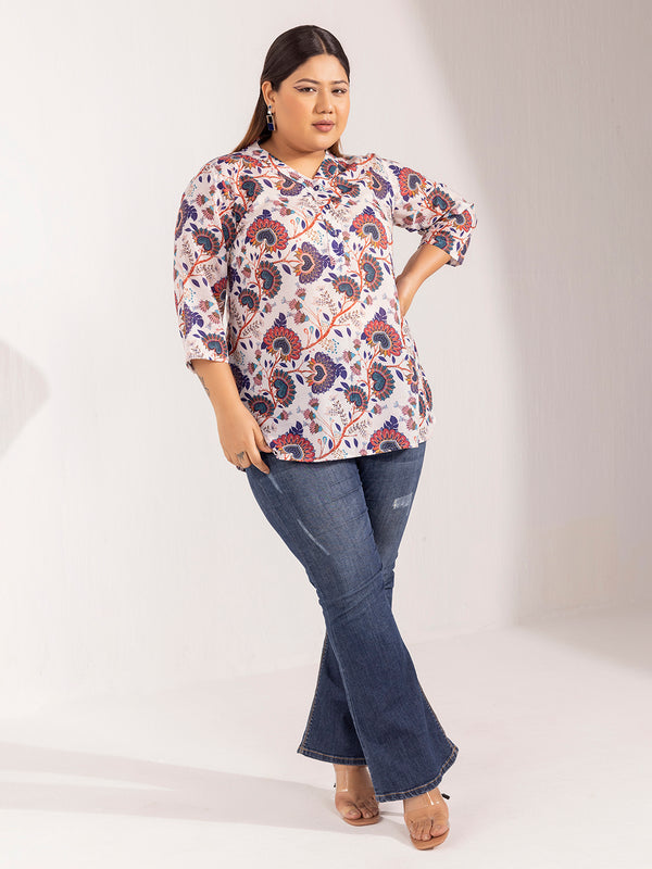Halter V-Neck top- Printed