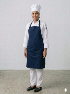 Women Navy Blue Chef Apron