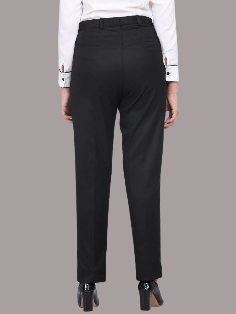 Poly Cotton Formal Trousers - Black