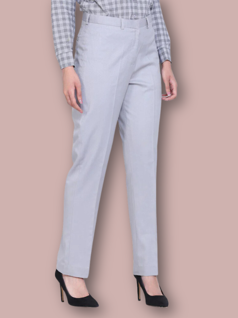 Women, Navy blue formal pants .