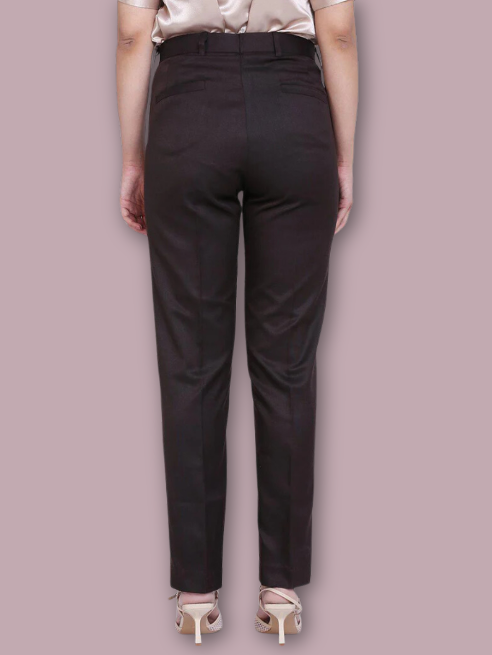 Poly Cotton Trouser - Chocolate Brown