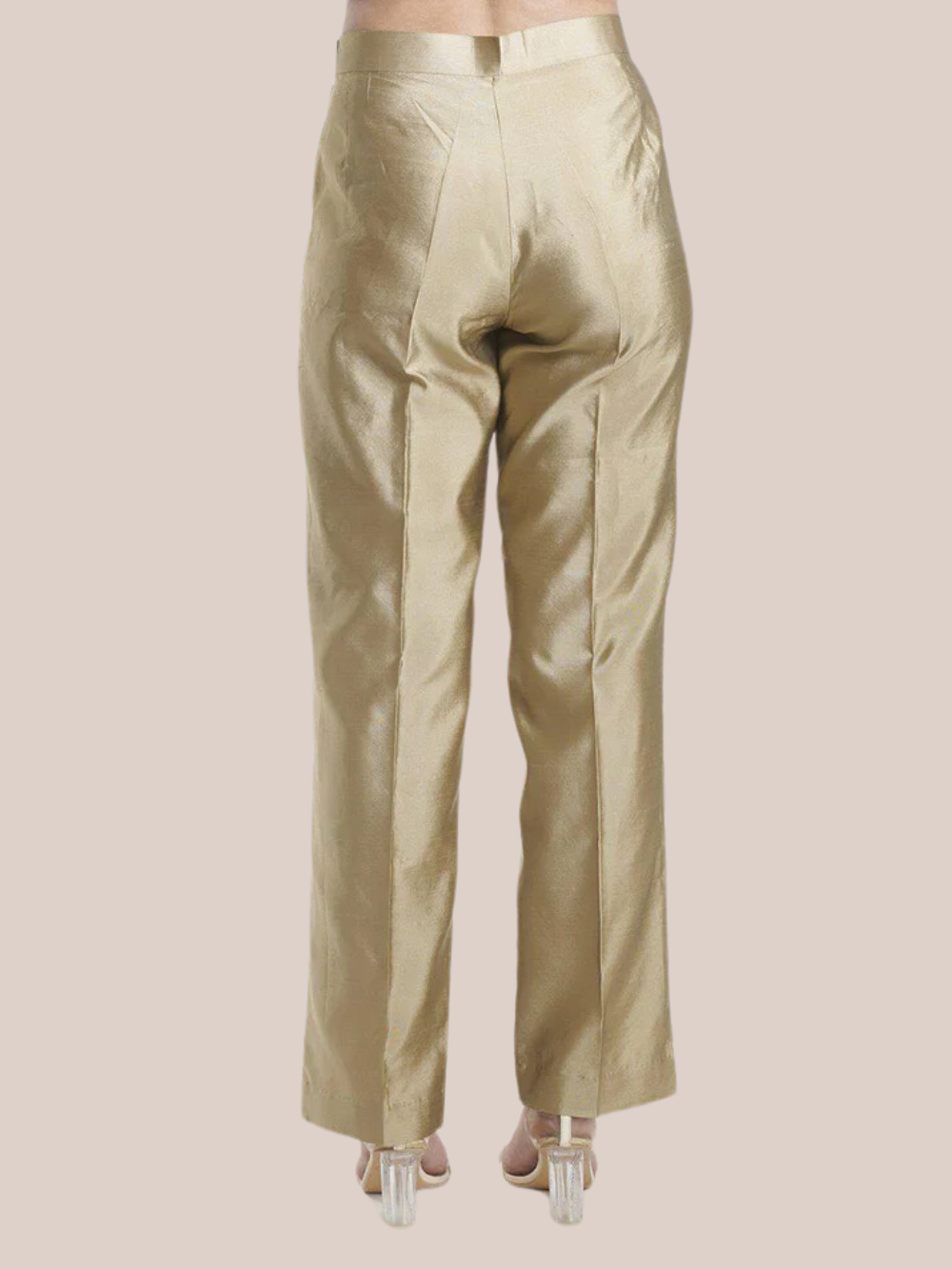 Silk Trouser - Golden Beige