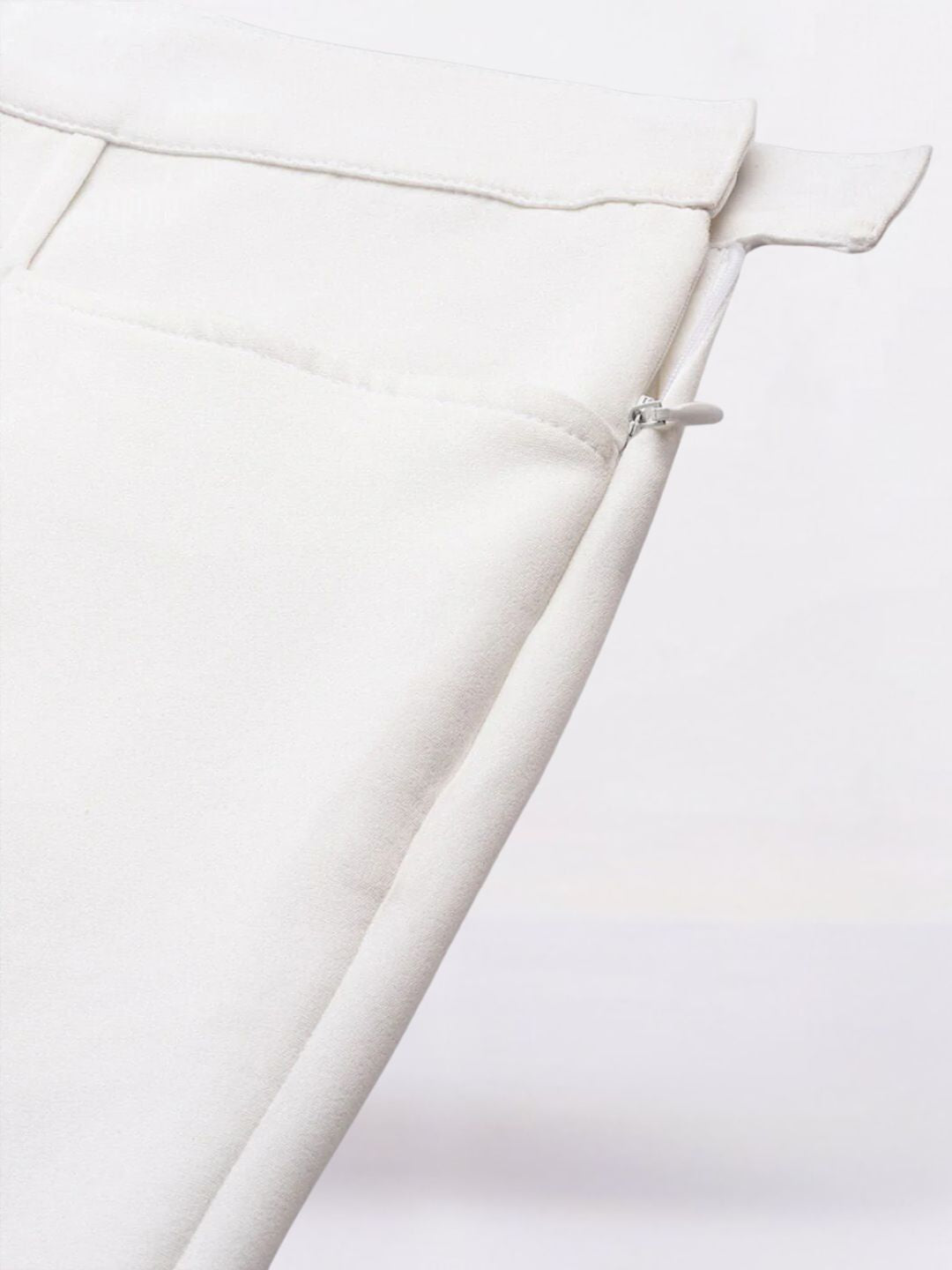 Women Pink Tailored Shirt with White Relaxed-fit Trouser