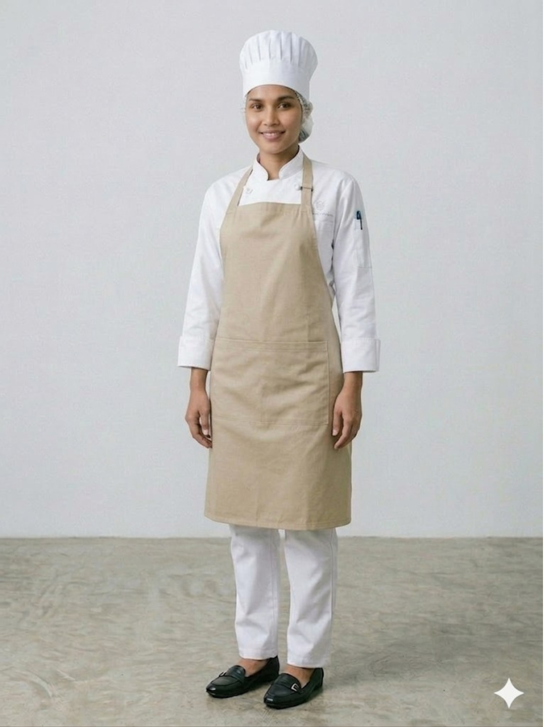 Women Beige Chef Apron