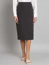 Stretch Pencil Skirt- Charcoal Grey