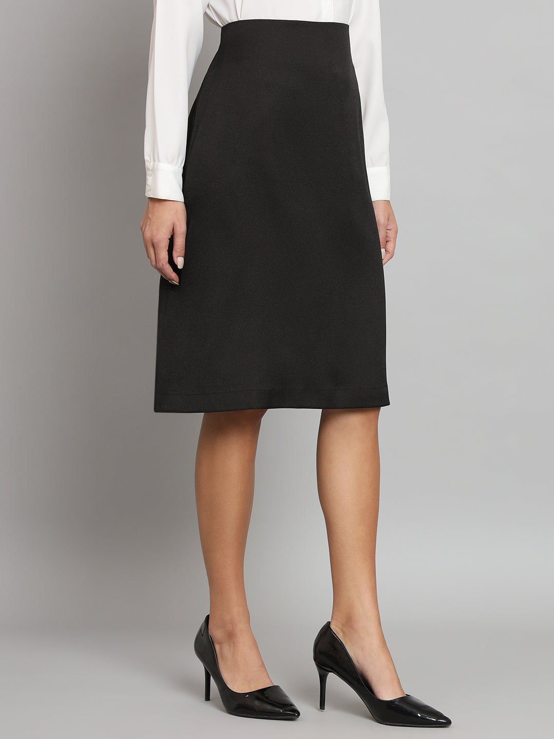 A-Line Moss Skirt- Black