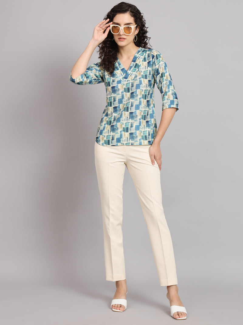 V-Neck Top With Comfort Trouser