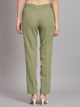 Regular Fit Comfort Trouser - Olive Green