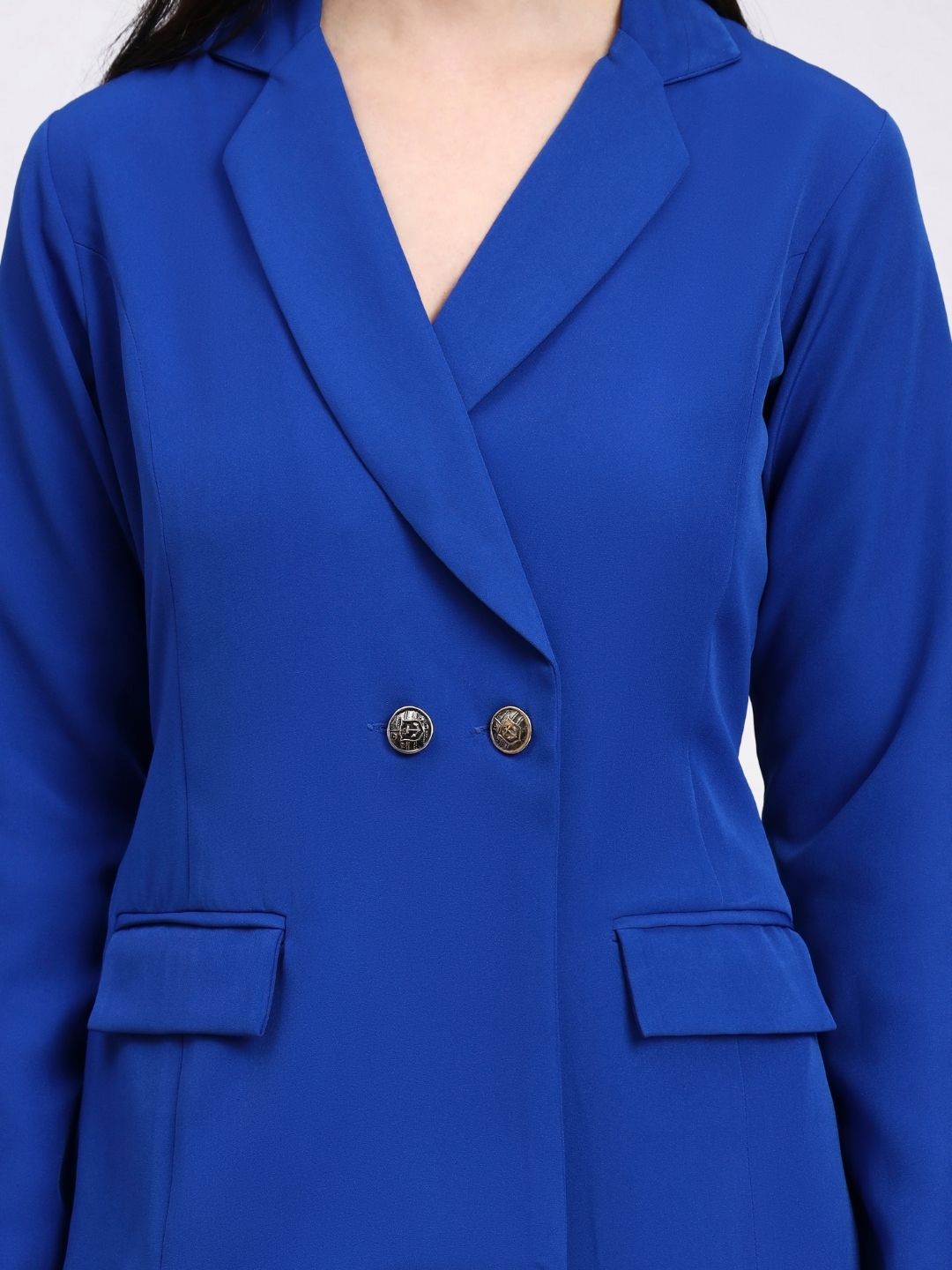 Women Ink Blue Blazer Dress