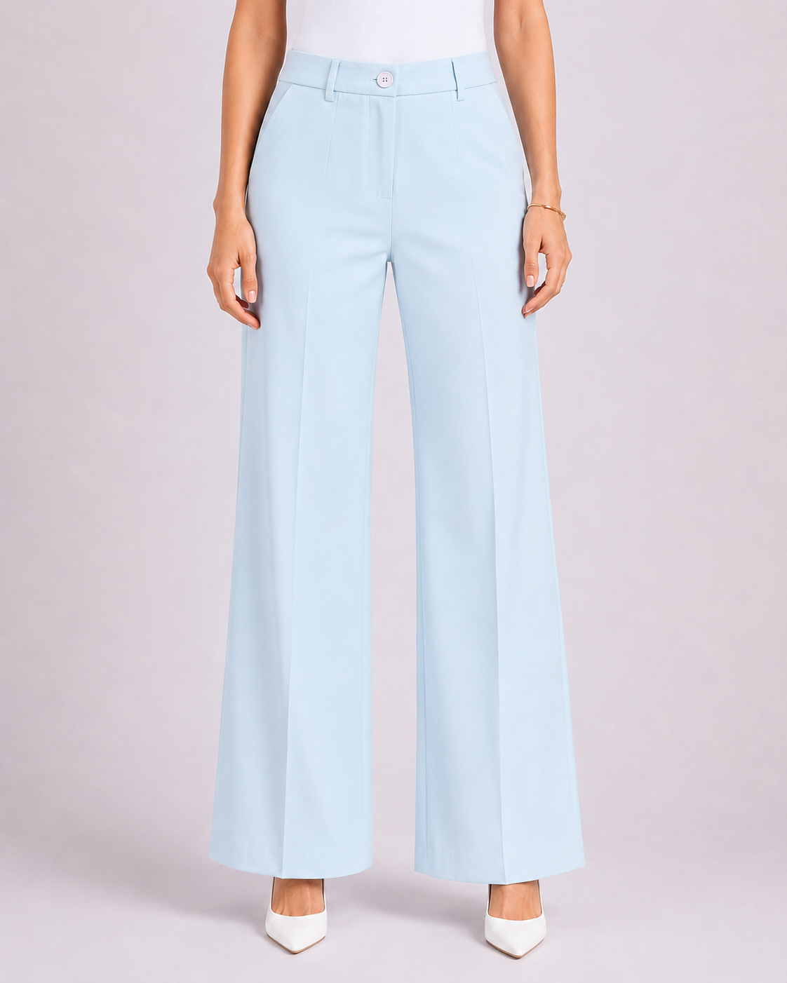 Women Blue Tailored Trouser