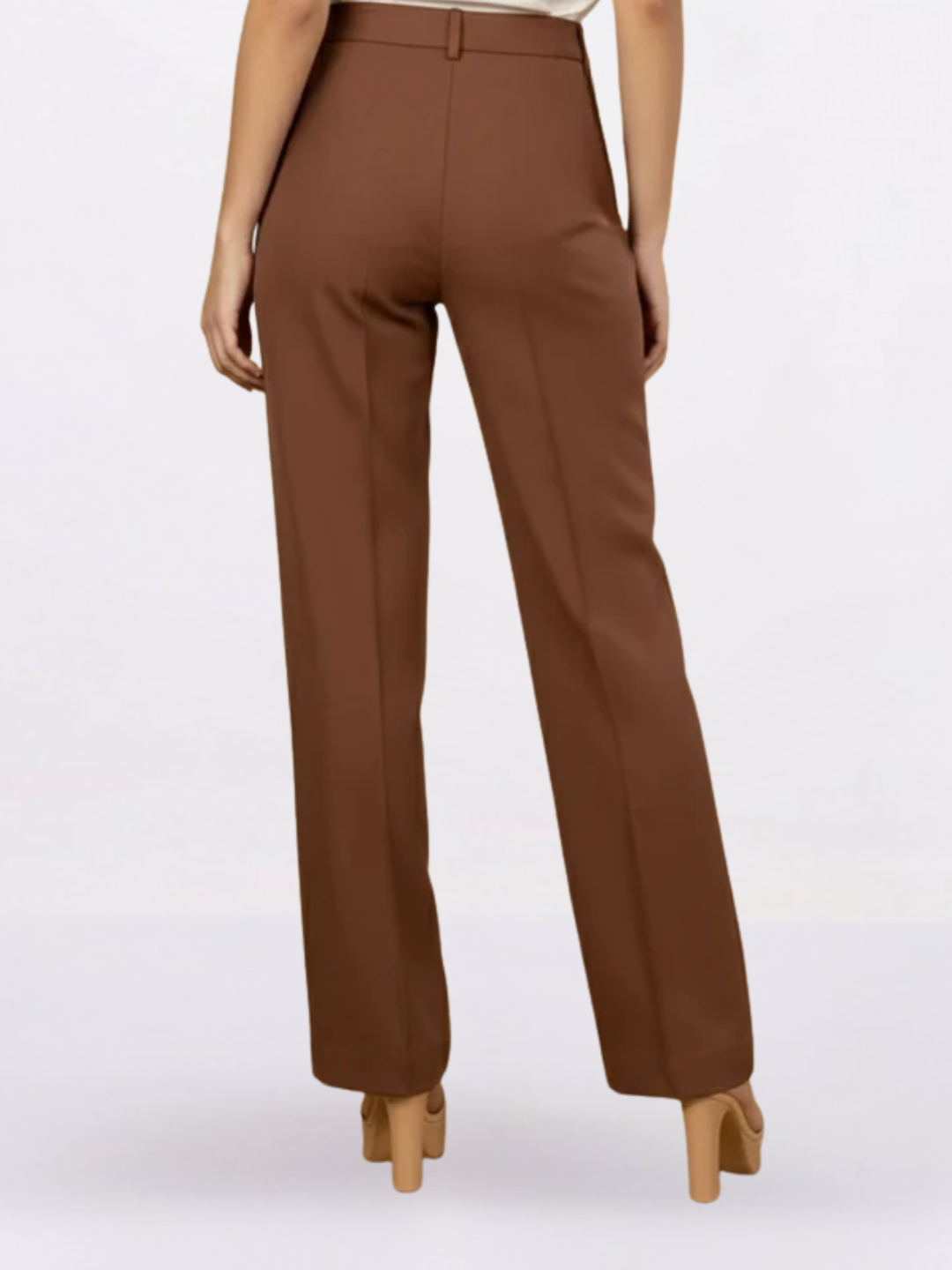 Women Brown Mid-Rise Relaxed Fit Trouser