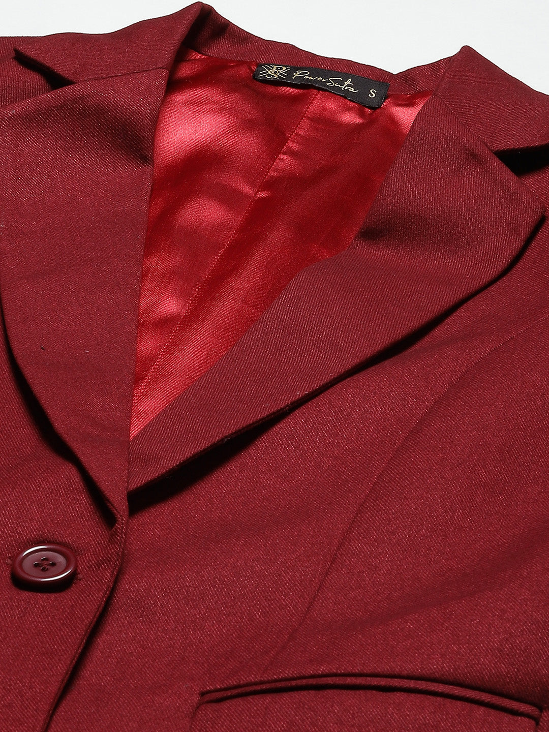 Warm Tweed Blazer - Wine Red