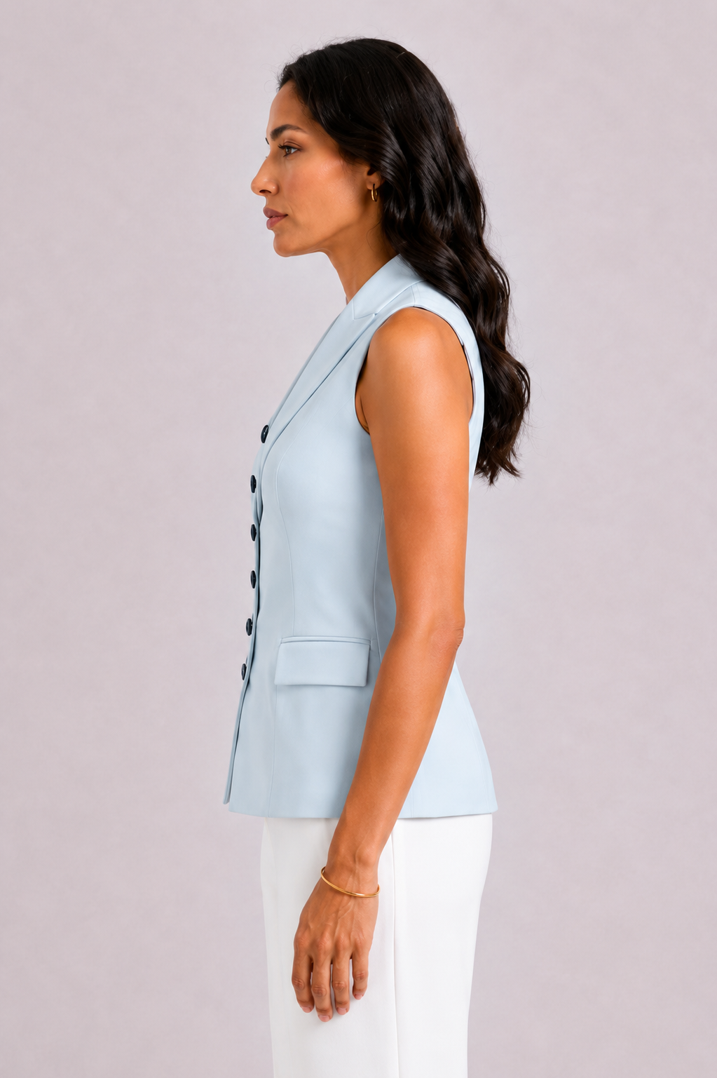 Women Blue Flap Top