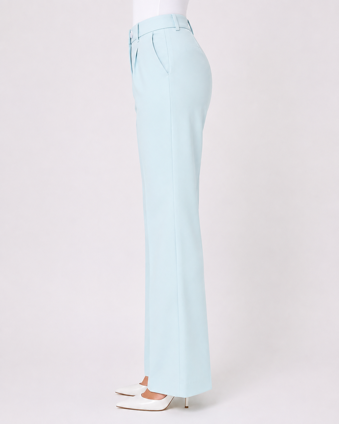 Women Blue Tailored Trouser