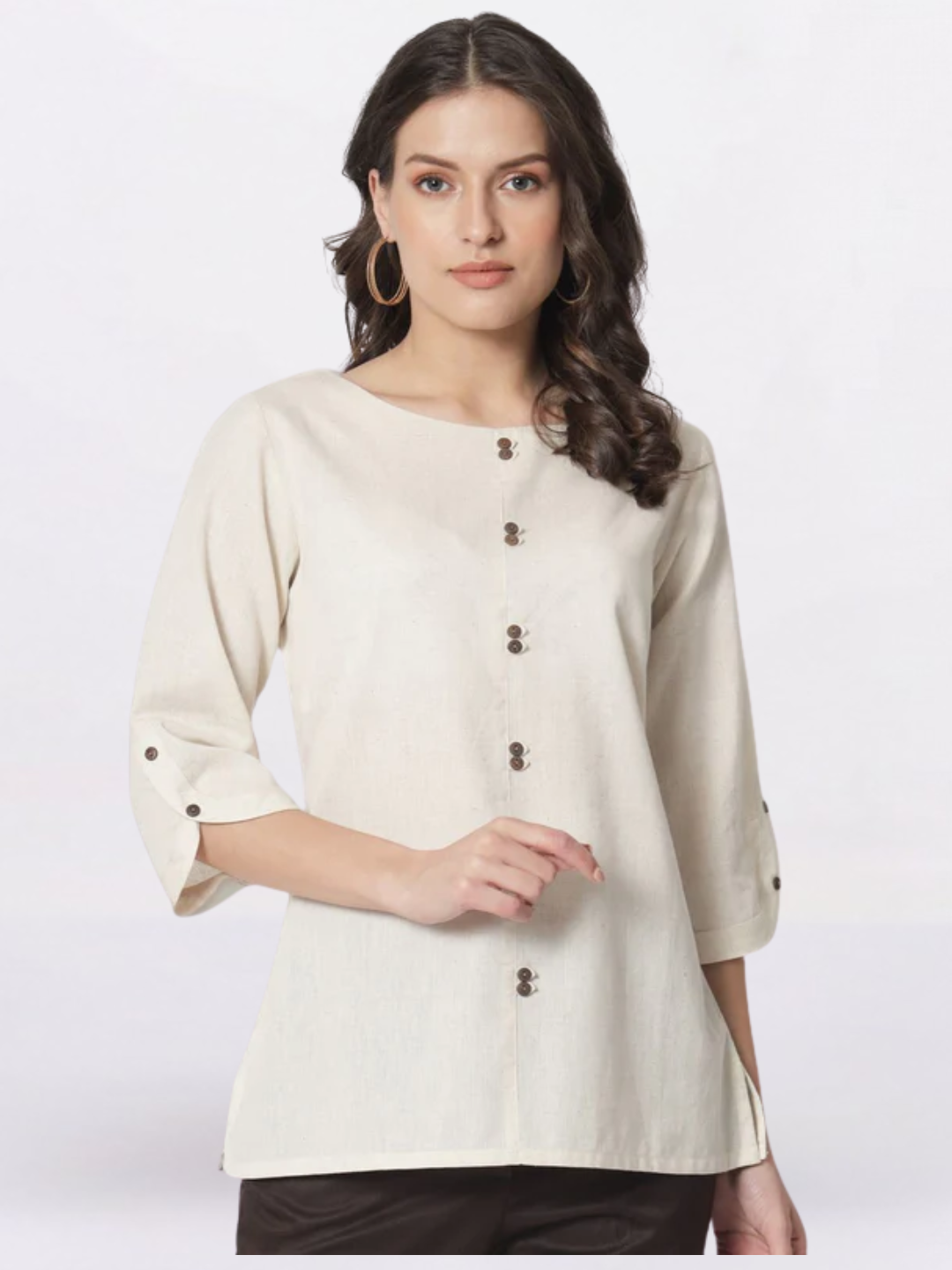 Women Black Boat Neck Top