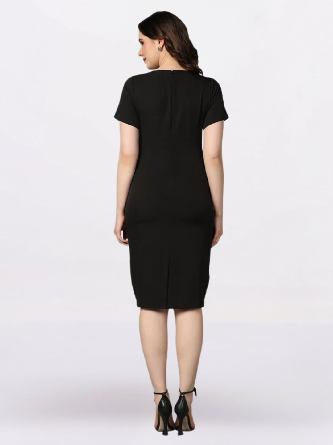 Women Black Stretch Pencil Dress