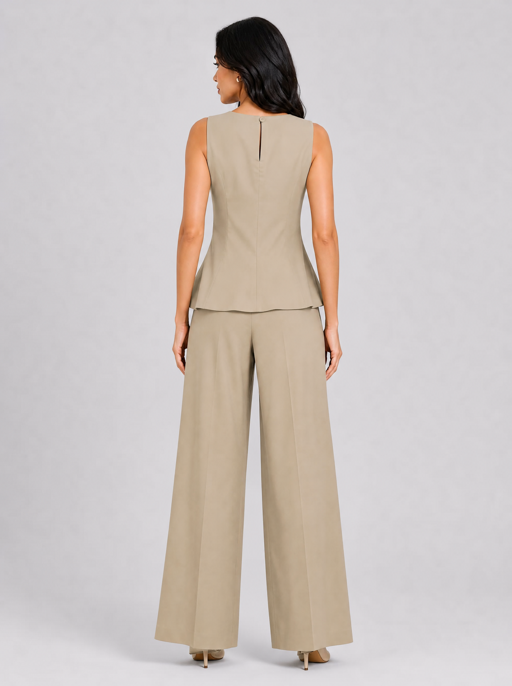 Women Beige Textured Co-ord Set