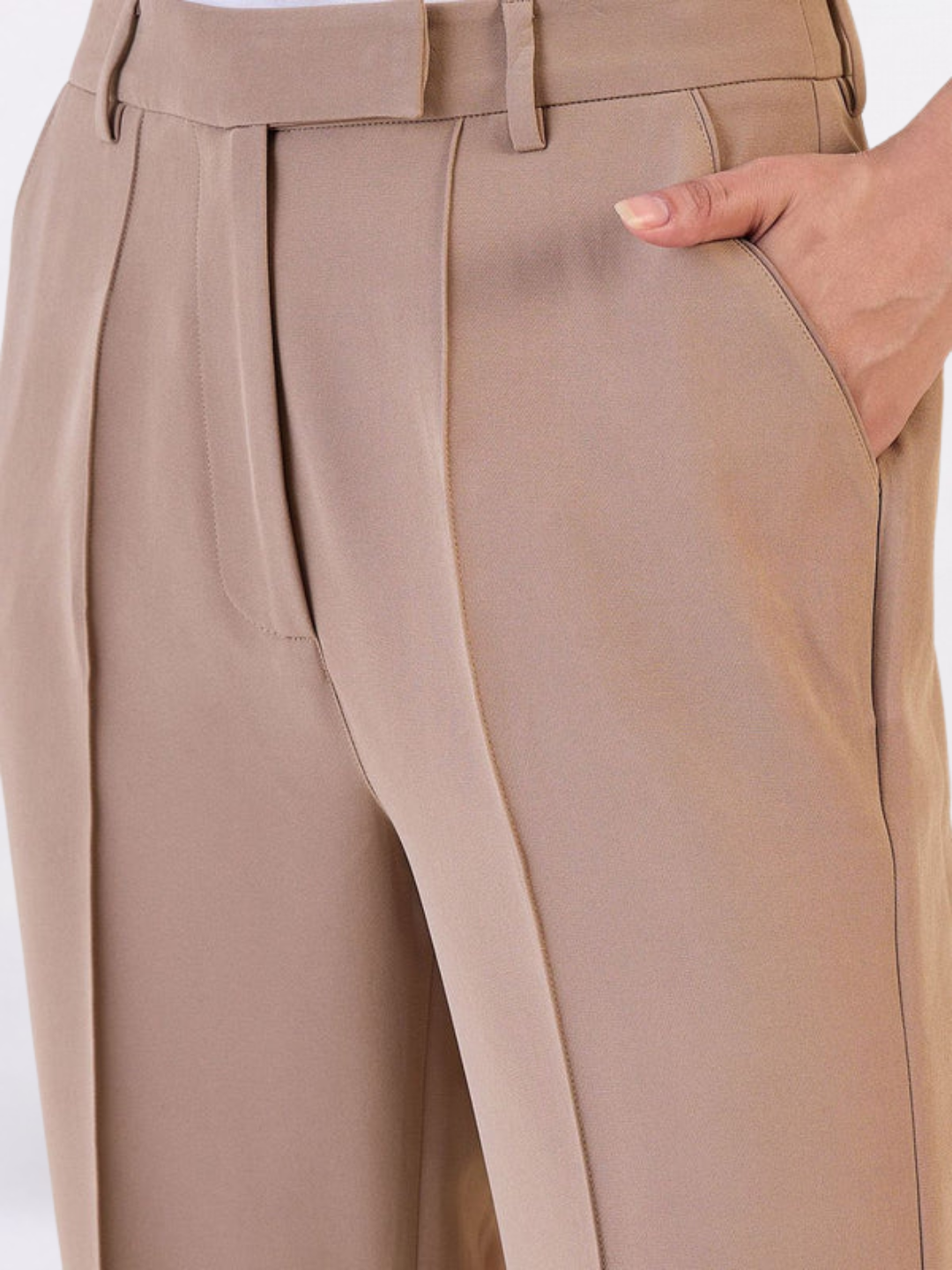 Women Brown Mid-Rise Relaxed Straight Fit Trousers
