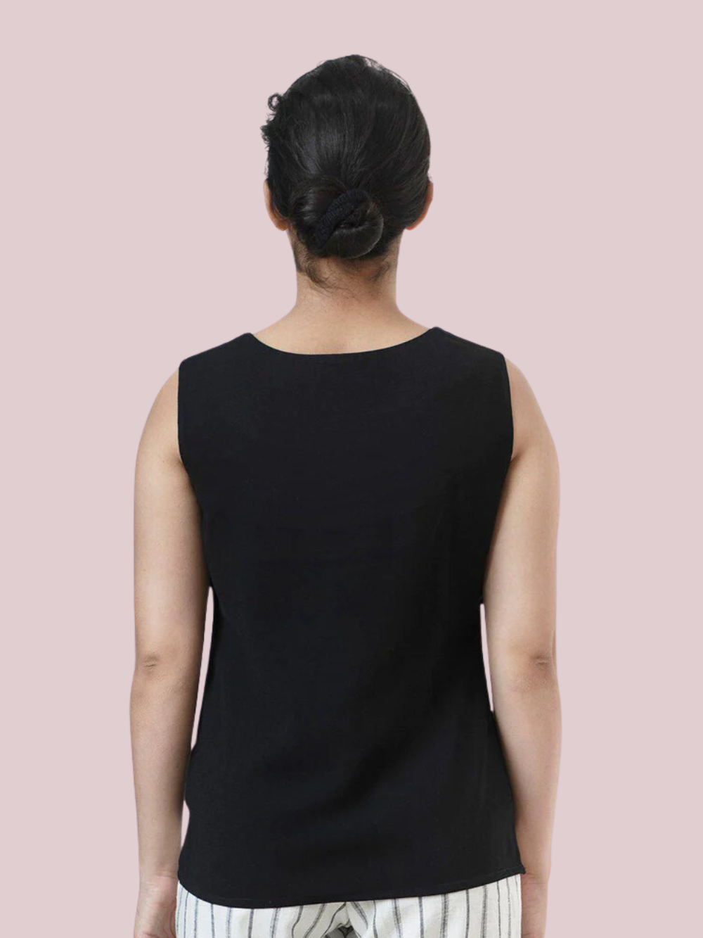 Poly Moss Square Neck Camisole - Black