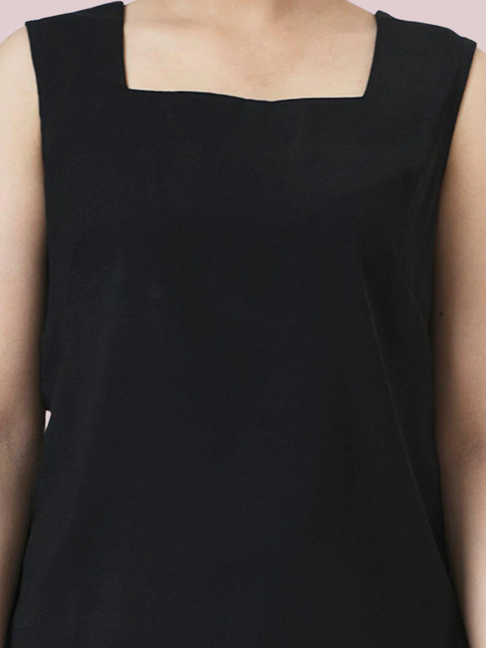 Poly Moss Square Neck Camisole - Black