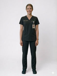 Women Black Scrub Set
