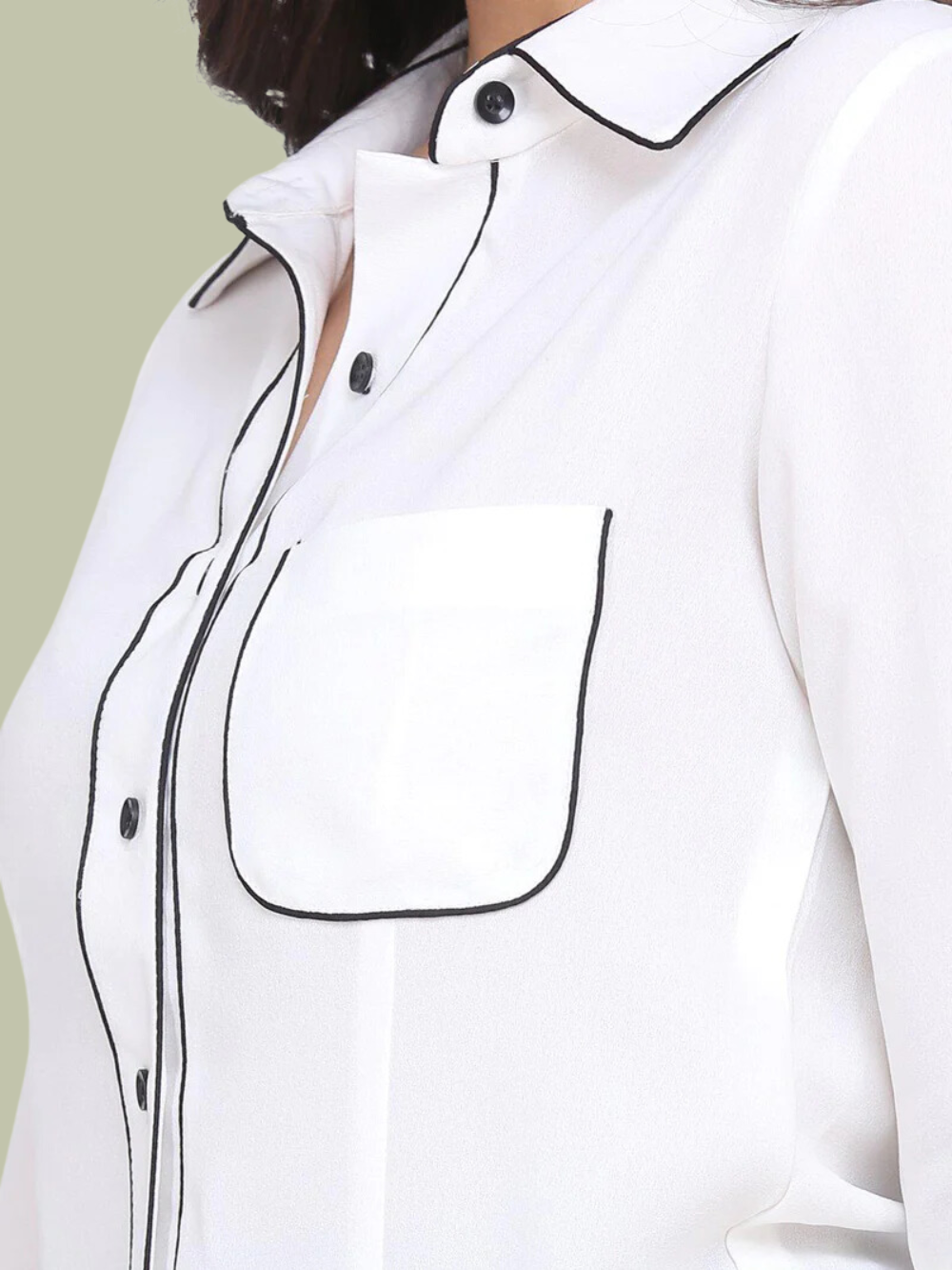 Poly Moss Collared Shirt - White