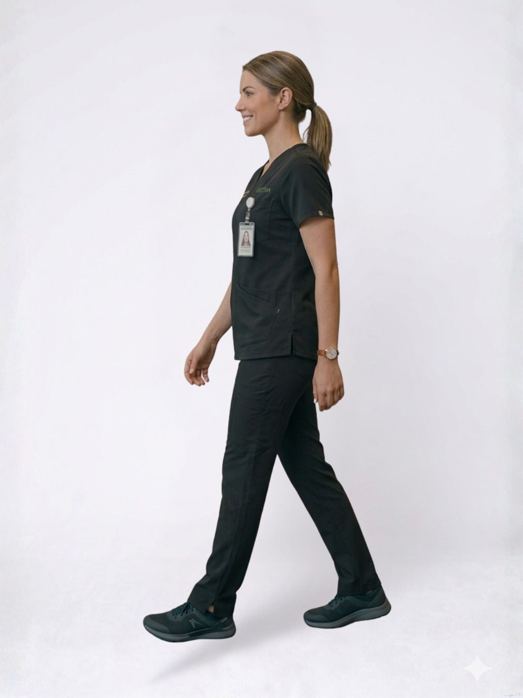 Women Black Scrub Set