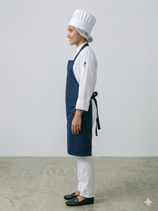Women Navy Blue Chef Apron