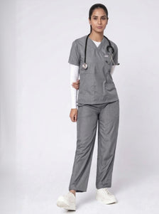 Women Grey Scrub Set