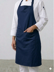 Women Navy Blue Chef Apron