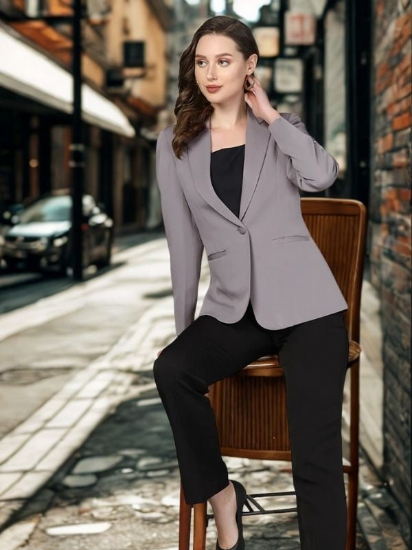 Women Comfort-Fit Single-Breasted Blazers