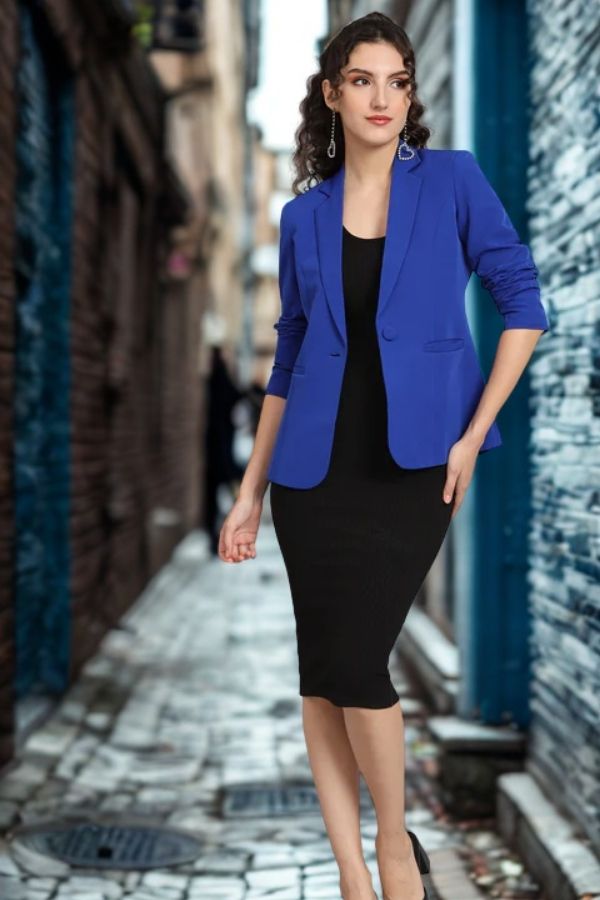 Women Notched Lapel Comfort-Fit Formal Blazers