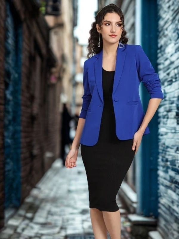 Women Notched Lapel Comfort-Fit Formal Blazers